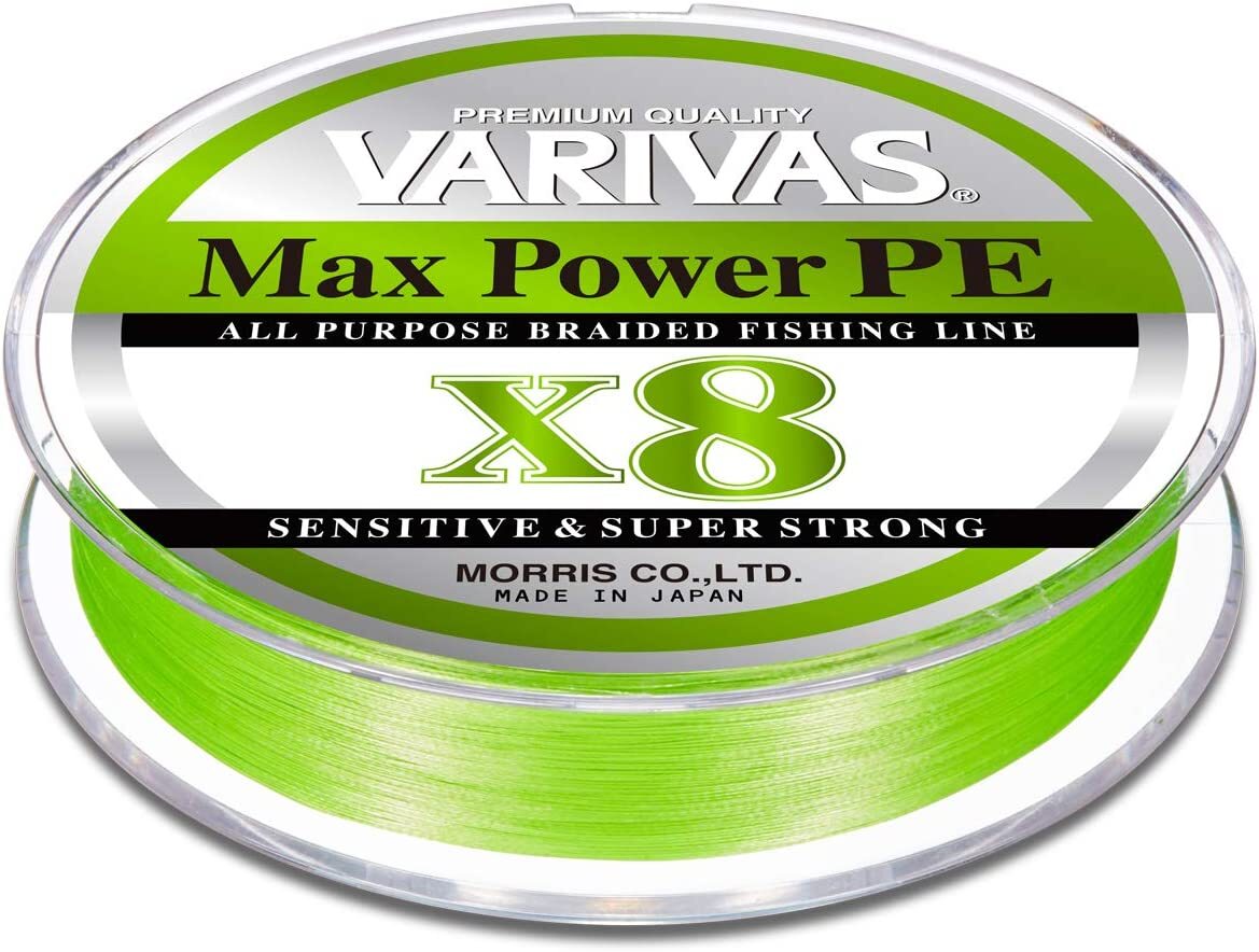 VARIVAS Max Power PE X8 Braid PE Line Lime Green 200m LB