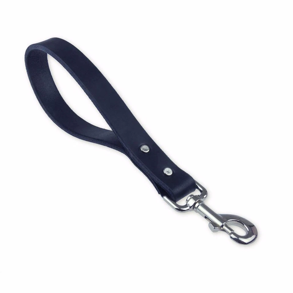 12"_CORREA DE CUERO PARA PERRO_Hecha a mano Amish_PLOMO PARA MASCOTAS DE TRÁFICO CORTO_DL012 Foto 3 de 4