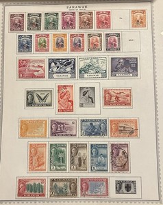 Sarawak Stamps 1947-50, 1953-57 British (Unused H & Used) George VI Elizabeth