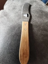 Irvinware Stainless Citrus Zester Grater Italy Wood Handle ~ Vintage MCM Kitchen