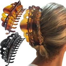 Extra Large Plastic Hair Claw Clips, Long Thick Hair, Strong Hold Jaw Clamps