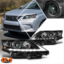 For 13-15 Lexus Rx350 Rx450h Oe Style Led Drl Projector Headlights Blackclear