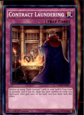 Yu-Gi-Oh Contract Laundering SDPD-EN037 1st Edition Non Holo NM