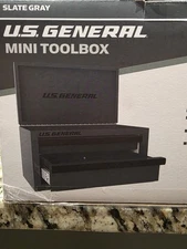 U.S. General Harbor Freight Gray And Black Mini Toolbox NEW In Box