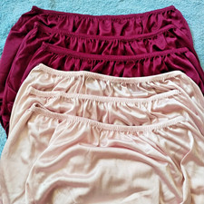 6 Nylon Panties/ High Waisted/ Double Nylon Layer Crotch/ Red  Light Pink/ XXL