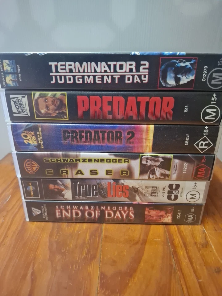 Schwarzenegger 6 Pack VHS Predator 1/2  Terminator 2 End Of Days  N More Tested. - Image 2 of 4