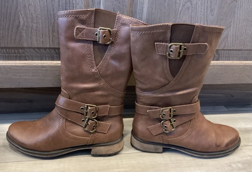 Botas Bare Traps Shimmer para mujer marrón imitación cuero tacón bajo talla 6 M - Imagen 6 de 11