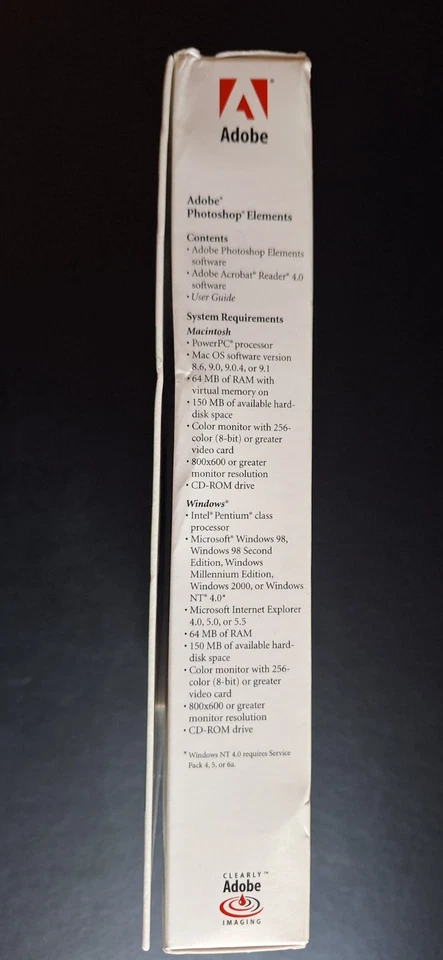 Adobe Photoshop Elements 1.0 Sealed w/ CD & User Manual, Windows or Mac Power PC - Image 4 of 4