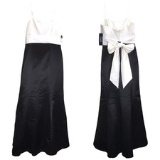 Chaps Evening Gown Black & White 6 NWT