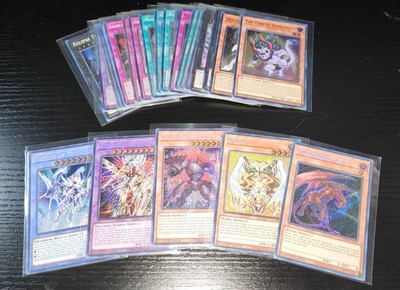 Yu-Gi-Oh Bulk Lot 100 Cards w/ 25 Holos + Deck Box Starter Collection