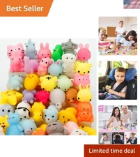 Kawaii 40 Pack Squishy Toys - Cute Animal Favors for Ages 3-12, Stress Relief