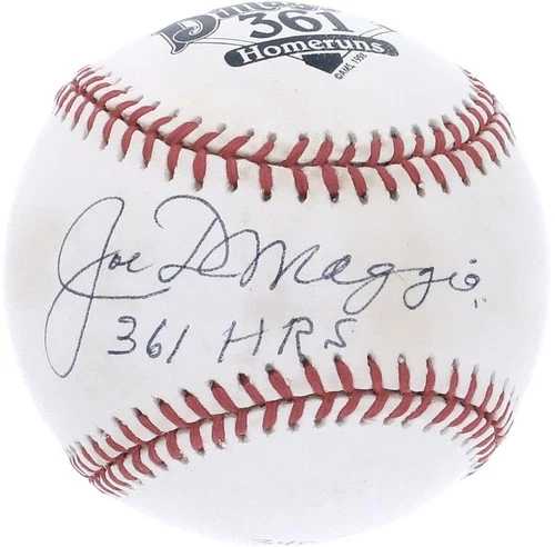 Joe DiMaggio Signed OAL Baseball 361 HRs Inscription Yankees JSA LOA