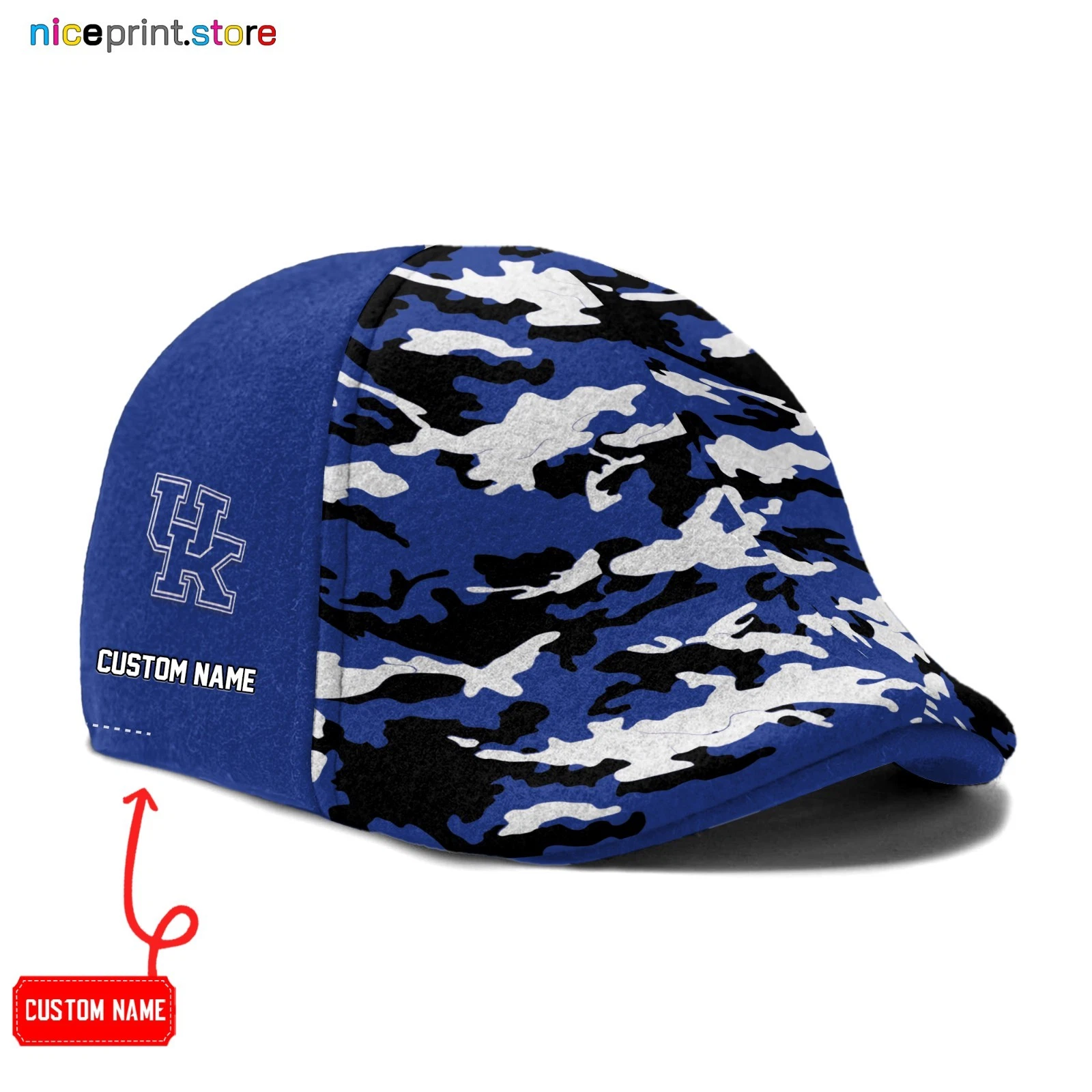 Kentucky Team Wildcats Ivy Cap 6pannel Hat NCAA Golf Cap NCAA Flat Cap Driver