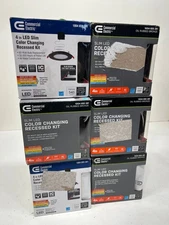 6PK Commercial Electric Ultra Slim 4" Canless Recessed LED Kit Oil Rubbed Bronze