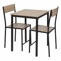 5Five Simply Smart Tischset Aliaj 3-Tlg. Tisch StüHle Stuhl Esstisch Stahl Holz
