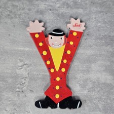 Letter Y Vtg Clowns Painted Alphabet Wooden Names Signs Spellout Colorful