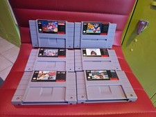 Super Nintendo SNES Game Lot Of 4 Aladdin, Lion King, Ms Pac-Man, Ken Griffey Jr