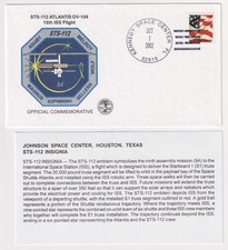 Space Shuttle Atlantis STS-112 LAUNCH Space Cover C6932D