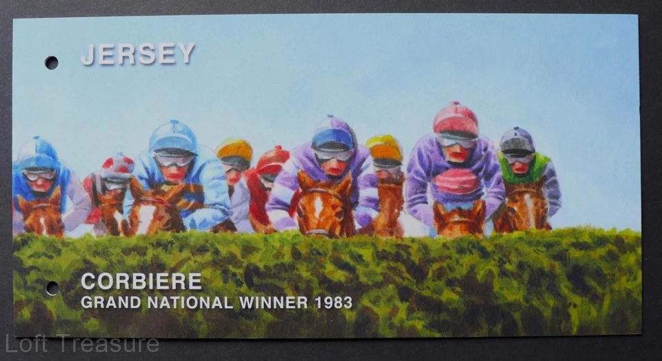 Estampillas de Jersey: "Corbiere - Gran Ganador Nacional 1983" Paquete de Presentación 2013 Foto 3 de 4