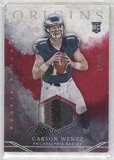 2016 Panini Origins Rookie Patch Red 31/99 Carson Wentz #RP-CW Patch 00gm