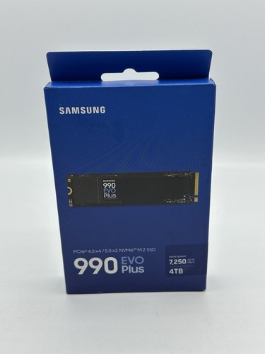 Samsung - 990 EVO PLUS 4TB PCIe 5.0 x2 M.2 Internal SSD New MZ-V9S4T0B/AM