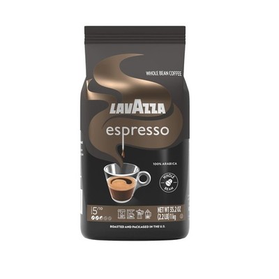 Single Pack 2.2 lb Lavazza Espresso Whole Beans - Smooth Medium Roast, Kosher
