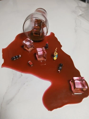 Vintage Trink  Coca Cola Glass Fake Spill Food Prop