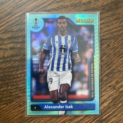 2021-22 Topps Merlin UEFA Club Competitions Alexander Isak #91 Aqua Prism