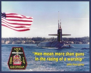 USS GEORGIA SSBN-729 Nuclear-Powered Submarine 8x10 Official USN Photo