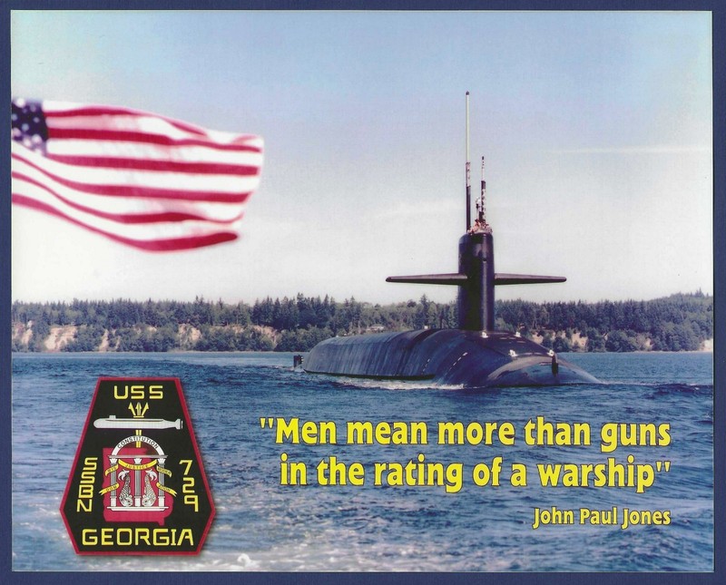 USS GEORGIA SSBN-729 Nuclear-Powered Submarine 8x10 Official USN Photo