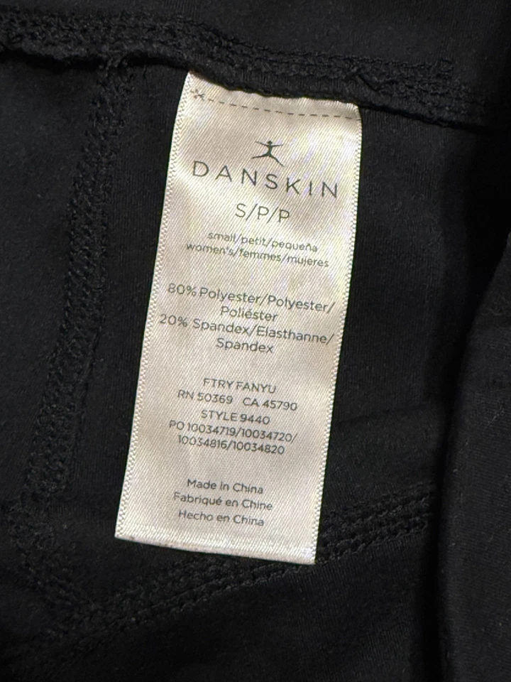 Danskin Pants, Women's Size Small, Black, Leggings, Athletic Wear - Image 4 of 4
