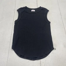 MoCo Boutique Shirt Womens Small Black Ribbed Sleeveless Tank Top Casual