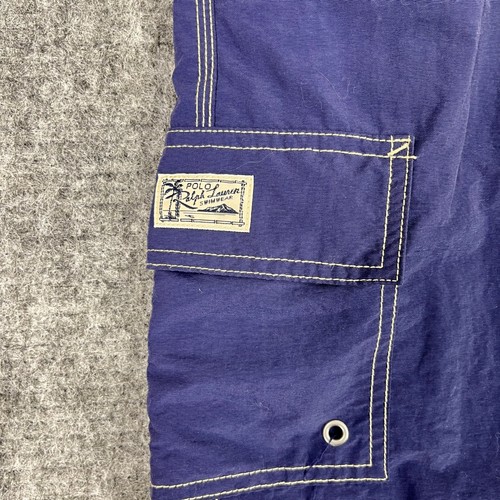 Polo Ralph Lauren Swim Trunks Cargo Swimwear Mens L Vintage 90s Long Board - Picture 4 of 13