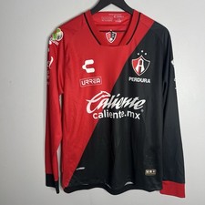 Atlas FC Jersey Mens Large Red Black Charly 2023 2024 Futbol Mexico Liga MX