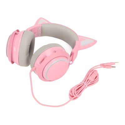 Gaming Headset Cat Ear Headphone 3 Sound Effect Ergonomic With Mic For Kids A CB