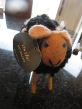West Elm small Sheep felt object  pure friends black white  dots New tag