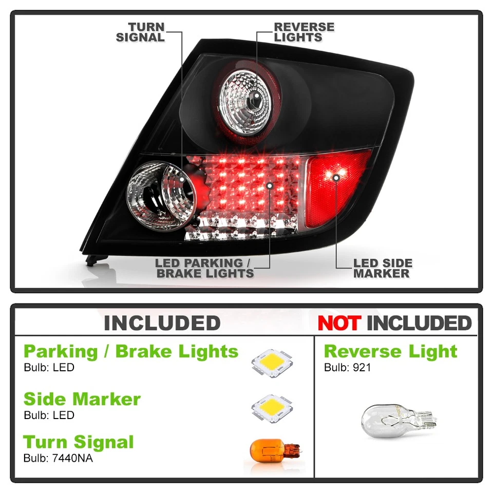 Luces traseras LED negras Scion tC Perform 2005-2010 luces de freno izquierda+derecha Foto 4 de 4