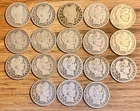 Lot of 18 - Barber Silver Quarters 1893-1916 - No Two the same 2.42 Troy Ozs.
