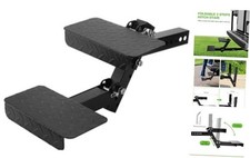 Hitch Step with Two Folding Steps for 2" Hitch Receiver, 12" W with 4 Position