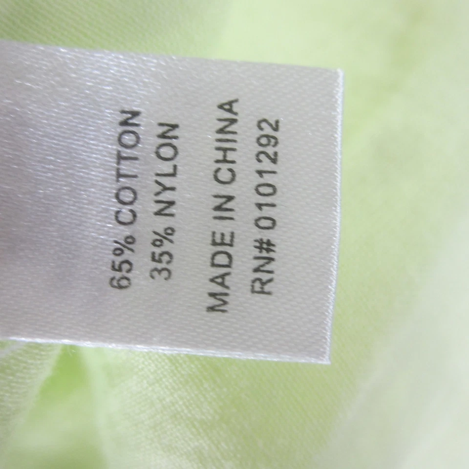 Lulu B Womens Plus 1X Lime Green Lace 3/4 Sleeve Cotton Blend Top Tunic Shirt - Image 4 of 4