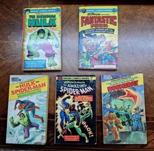 Pocket book Doomsday Fantastic Four AMAZING SPIDER MAN Hulk Vintage Lot of 5