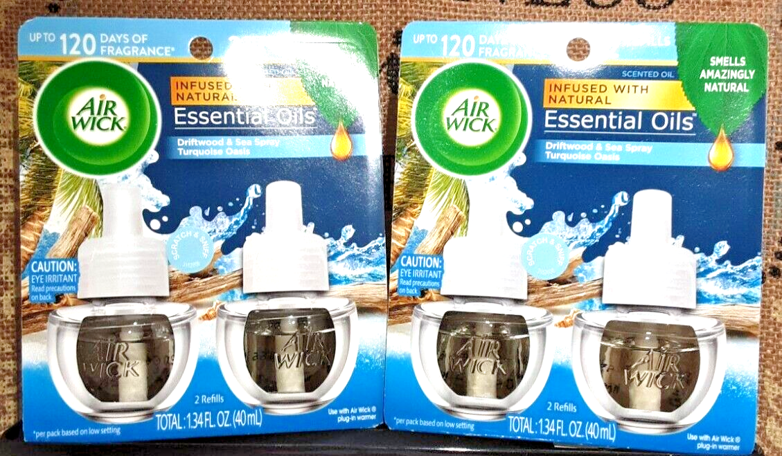 2 Air wick Scented Oil Refill Plugin Driftwood & Sea Spray