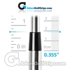 Iron Ferrules Taper Tip 0.355" (19.00mm Length) - Black (12 Pack)