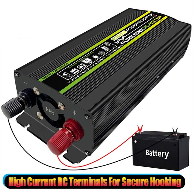 Power Inverter Pure Sine Wave To AC Wave Inverter 1000W Power Converter Power Inverter Pure Sine Wave To AC Wave Inverter 1000W Power Converter