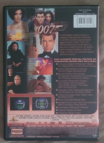 Tomorrow Never Dies (DVD, 1997) Special Edition - Picture 2 of 2