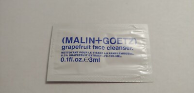 Malin + Goetz Grapefruit Face Cleanser 0.1 oz / 3ml Simple Sample Travel Pack