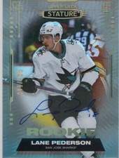 Lane Pederson 2021-22 Upper Deck Stature Rookie Auto /199 #155 San Jose Sharks