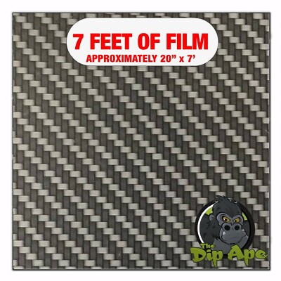 Hydrographic film Metallic Carbon Fiber Weave hydro dipping 7' x 20'' hydro dip