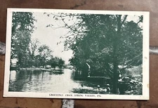 Spring Valley Pennsylvania PA Postcard, Lake/River Swimming. DVB UNP Photo-Tone