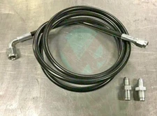 Stainless Steel Clutch Line Black fits 01-05 Honda Civic DX LX EX EM2